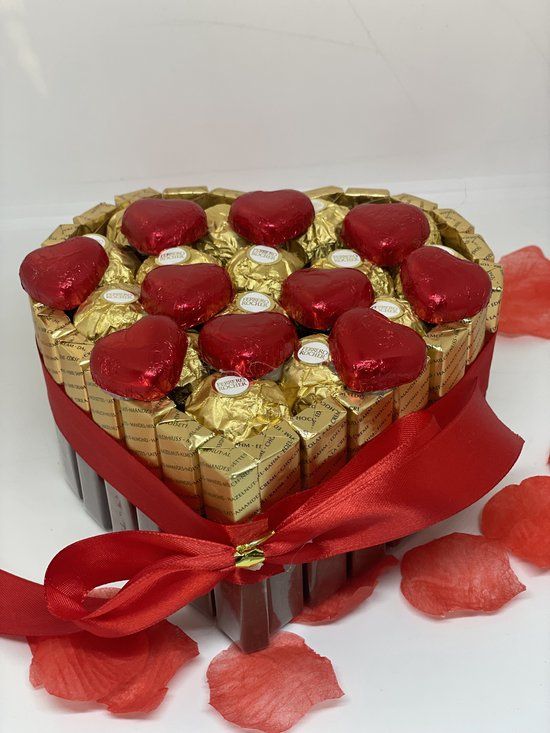 Chocolade Hart Geschenk - Giftpack - Valentijn cadeau - Ferrero Rocher Valentijn Cadeau - Valentijnsdag Geschenk - Liefde - Moederdag - Vaderdag - Verjaardag