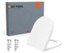 Merkloos D-Shape Toilet Seat Soft Close White Quick Release 464 x 50 x 359 mm