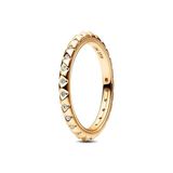 Pandora ME Pyramids studded 14k gold-plated ring with clear cubic zirconia