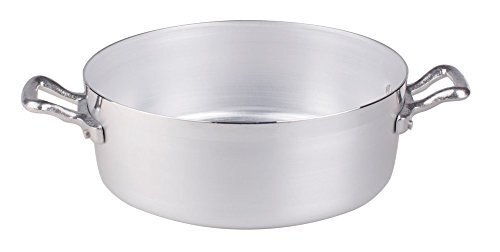 Pentole Agnelli Familie koken aluminium braadpan pot met 2 handgrepen, diameter - 34 Cm.