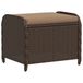 VidaXL Tuinkruk met kussen 58x46x46 cm poly rattan bruin