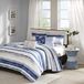 Madison Park Quilt Set Cottage Coastal Design, Zeester Print, Polyester Katoen, Blauw/Wit, Marina, King/Cal King (264 x 238,8 cm)