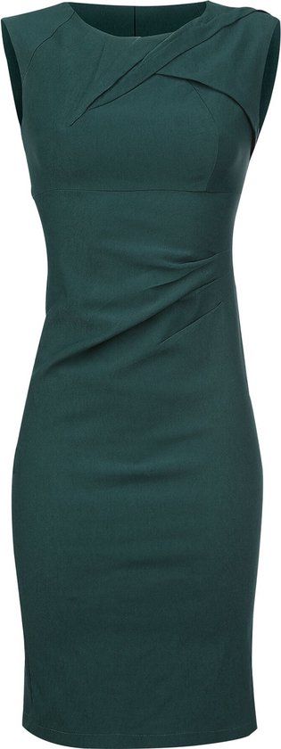 Voodoo Vixen Claudette Dames Midi-jurk - petrol - L