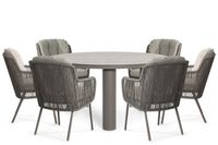 Santika Furniture Santika Cayora/Arancia 150 cm dining tuinset 7-delig