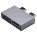ROLINE USB 3.2 Gen 2 Adapter, 2x USB Type C - 1x Type A + 1x C, Zilver