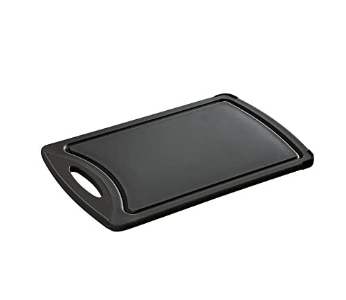 Zassenhaus Snijplank Easy Cut | zwart | 32 × 20 x 1 cm | aan beide zijden te gebruiken | extreem antislip | mesvriendelijk | met sapgoot | snijplank vaatwasmachinebestendig | kunststof snijplank