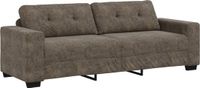 vidaXL 3-Zits Sofa Donkergrijs Kunstleer 220 cm