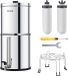 Vevor Zwaartekracht Waterfiltersysteem Waterfilteremmer 7,8+8,5l 2 Filters Zilver