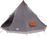 vidaXL Tipi Tent met dak Grijs en Oranje 560 x 560 x 300 cm taft