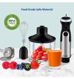 StarTech Stabmixer set - 5-in-1 staafmixer - 1200W - roestvrij staal - 800 ml hakmolen & garde - 600 ml smoothiebeker - EU-stekker 220-240V