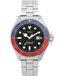 Timex Trend Mechanical 43 mm herenhorloge - roestvrij stalen armband, blauwe wijzerplaat, zilverkleurige kast TW2V72100