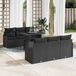 Prolenta Maison Exclusive - Set van 7 tuinbankkussens, zwart, van polyrotan