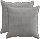 vidaXL - Kussensloop - 2 st - HOUTEN - Lichtgrijs - 65 x 65 cm - corduroy