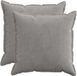 vidaXL - Kussensloop - 2 st - HOUTEN - Lichtgrijs - 65 x 65 cm - corduroy