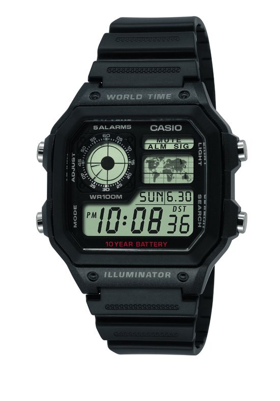 Casio AE-1200WH-1AVEF - Horloge - 42 mm - Kunststof - Zwart