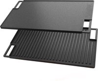BBQNOVATION Dubbelzijdig Gietijzeren Grillrooster - 45,5x25,3 cm - Zwart