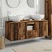 Maison Exclusive - Ensemble de 3 meubles de salle de bain en bois de récupération, dimensions : 129 x 44,5 x 80 cm