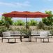 Maison Exclusive Parasol double avec éclairage LED, couleur terracotta, 449x265 cm
