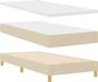 vidaXL Boxspringbed met hoofdeinde Crème 200 x 100 cm Stof