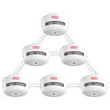 X-Sense X-Sense [Verbeterde versie] Draadloos onderling verbonden rookmelder brandalarm met een zendbereik van meer dan 820 ft, voldoet aan de EN 14604-norm, XS01-WR Link+, 6-pack