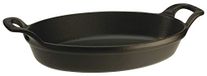 Staub 40509-341-0 stapelbare ovenschaal, ovaal 28 cm, 1,6 l met matzwart email aan de binnenkant van de ovenschaal, zwart