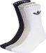 Adidas Trefoil Crew Cushioned Sokken Unisex - Maat 37-39 - Zwart/Grijs/Wit - Set van 3