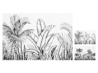 Set van 12 placemats van PVC-palmen gesorteerd, 45 x 30 cm