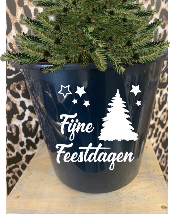 Kerst-emmer- Fijne feestdagen- kerstpakket emmer-kerst cadeautje.