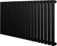 MonsterShop Monster Group BV Ovale design radiator - 1 kolom - 600x1200 mm - zwart