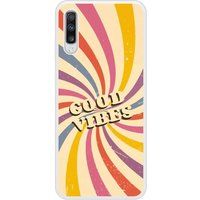 Samsung Galaxy A70 Good vibes hoesje met sublimatie bedrukking