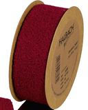Halbach Seidenbänder Teddy stoffen decoratielint | Breedte: 40mm Lengte: 10m | Imitatiebont lint voor knutselen en naaien | Kleur: wijnrood