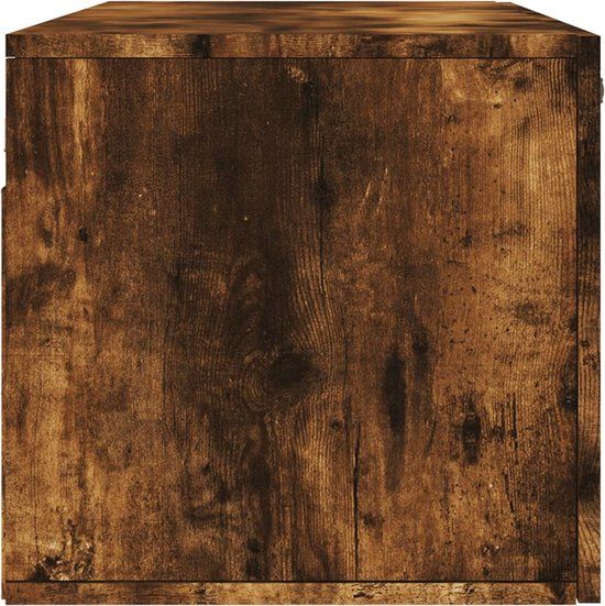 vidaXL Wandkast 100x36,5x35 cm bewerkt hout gerookt eikenkleurig