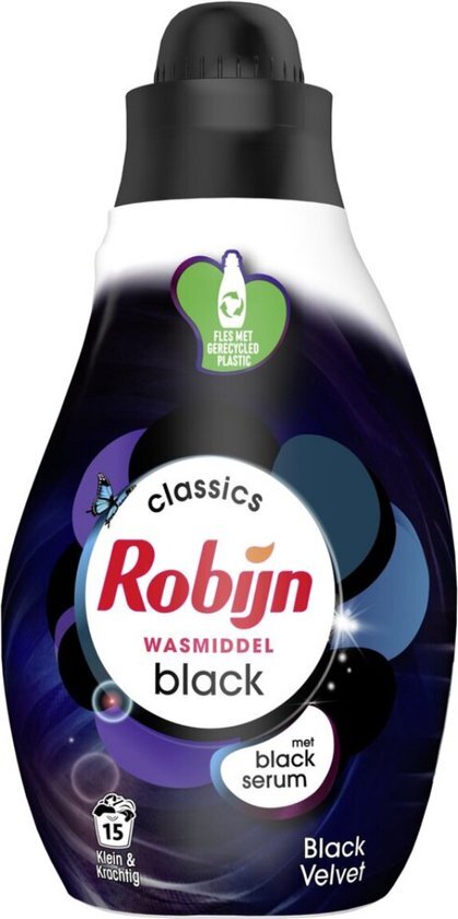 Black Velvet Classics Robijn Wasmiddel Klein en Krachtig - 4x 15 wasbeurten - 4x 525ml