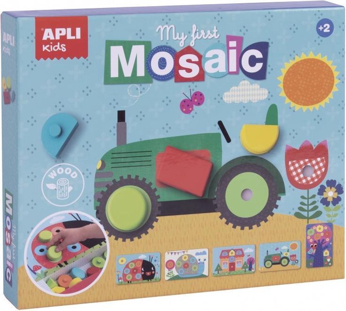 Apli Kids Mijn eerste houten blokken mozaïek spel