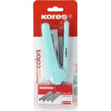 Kores Nietmachine, model Colors + 1.000 nietjes 24/6, kleur blauw