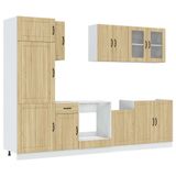 vidaXL 8-delige Keukenkastenset Lucca Sonoma Eikenhout