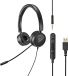 Renkforce RF-HS-360 On Ear headset Computer Kabel Stereo Zwart Volumeregeling, Microfoon uitschakelbaar (mute)
