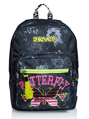 Seven Extra Fit Flying Dreams rugzak - zwart - incl. powerbank - school en vrije tijd