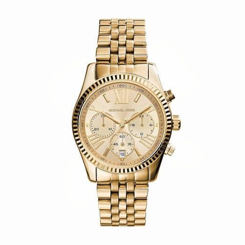 Michael Kors Lexington MK7378 - Goudkleurig stalen dameshorloge met chronograaf