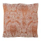 DRW Orange Polyester Square Cushion with Zipper, 45 x 45 cm