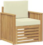 vidaXL - Banc de jardin - Métal - Blanc et crème