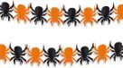 Merkloos / Sans marque Fest-Dekor Gmbh Set van 2x stuks Halloween spinnen thema slinger oranje/zwart 3 meter brandvertragend papier