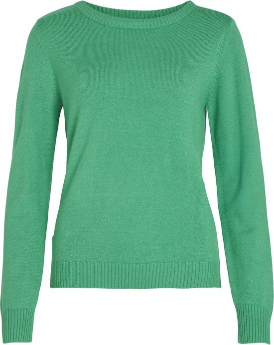 Vila Trui Viril O-neck L/s Knit Top - Noos 14054177 Kelly Green/dark Melan Dames Maat - M