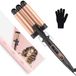 BESTOPE MIX Krultang met 3 vaten voor haar, 22 mm, keramiek, voor kort en lang haar