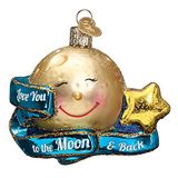 Old World Christmas Love You To The Moon & Back Glass Blown Ornament