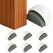 BRINOX Deurstopper voor de vloer, zelfklevend, wit, met schuim, stille bescherming voor muur en meubels, 6 stuks
