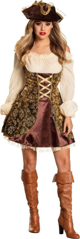 Boland - Kostuum Piraat Treasure (36/38) - Volwassenen - Piraten - Volledig verkleedpak - Polyester