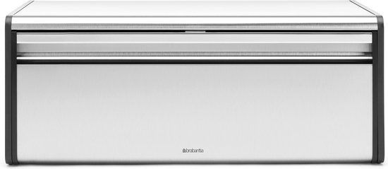 Brabantia Broodtrommel - Rechthoekig - Staal - 46.5 x 25 x 18.7 cm - Matt Steel