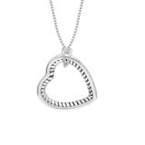 Bibei Damesketting met hartvormige hanger van 925 sterling zilver BICLL021