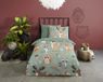 Parure de lit automne / animaux - 1 personne 140x200/220 cm - Vert - 100% Coton renforcé